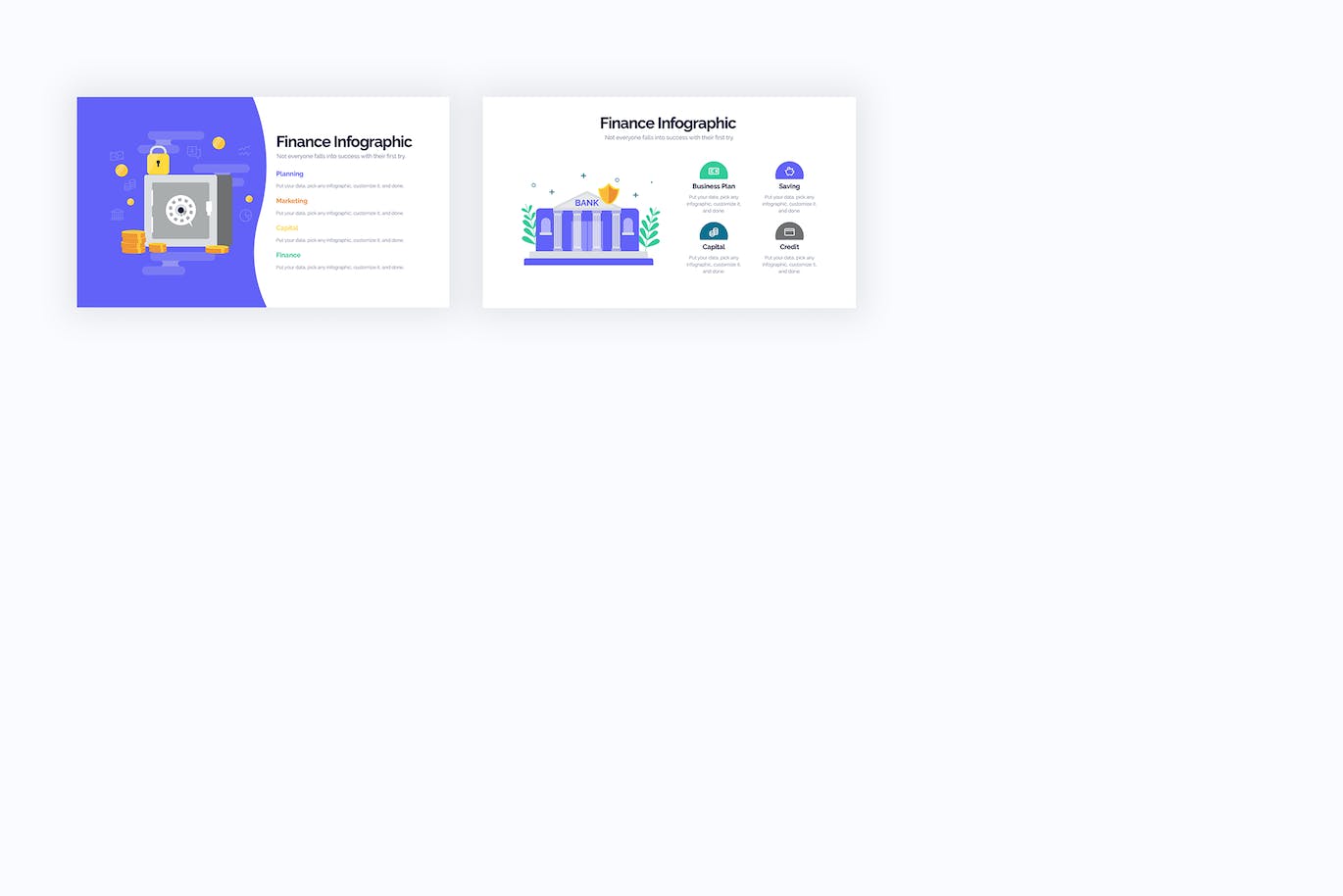 金融业务发展信息图表设计AI矢量模板 Business Finance Illustrator Infographics 幻灯图表 sucaiwan.com
