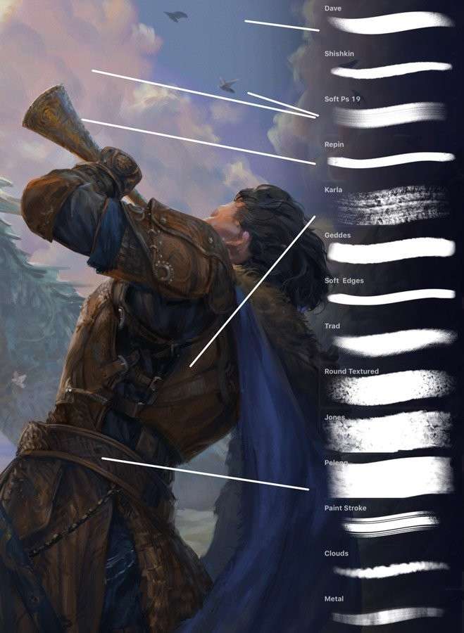 游戏CG插画Procreate笔刷 笔刷资源 sucaiwan.com