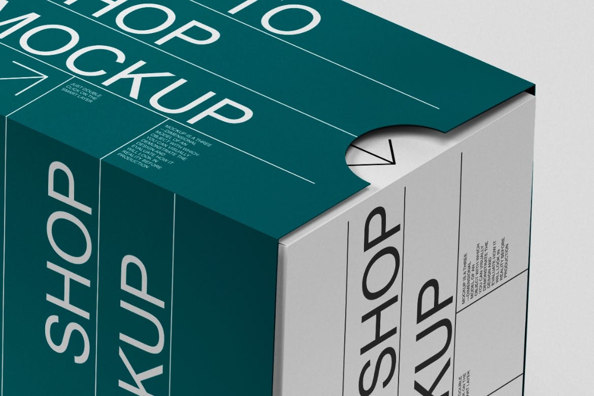 抽拉式纸盒包装设计样机 Paper Box Mockup 样机素材 sucaiwan.com