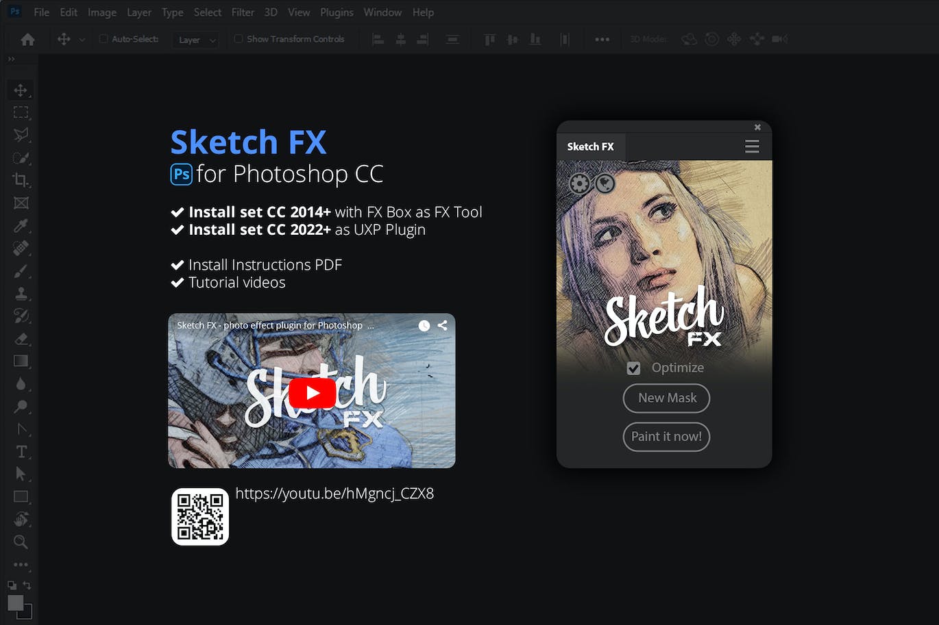 素描FX-照片效果PS插件 Sketch FX – Photo Effect Plugin 插件预设 sucaiwan.com