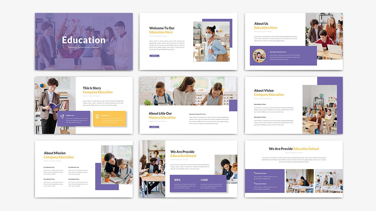 学校课堂教育PPT模板 EDUCATION – Powerpoint Template 幻灯图表 sucaiwan.com