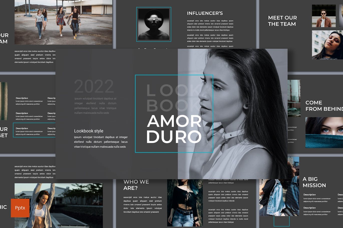 时尚目录图册PPT幻灯片模板素材 Armor Duro – Lookbook Powerpoint Template 幻灯图表 sucaiwan.com
