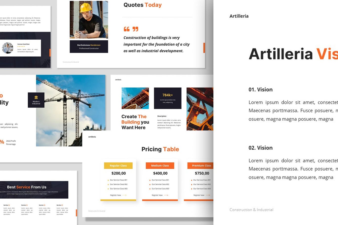 建筑和工业PowerPoint演示文稿模板 Artilleria – Construction Powerpoint Template 幻灯图表 第10张-素材湾丨精选海外优质设计素材资源 建筑和工业PowerPoint演示文稿模板 Artilleria – Construction Powerpoint Template 幻灯图表 sucaiwan.com