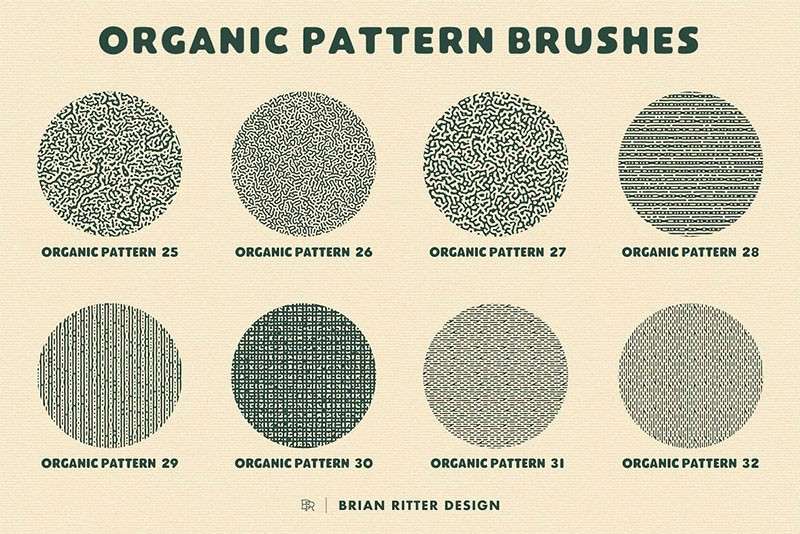 独特的有机纹理Procreate笔刷 笔刷资源 sucaiwan.com
