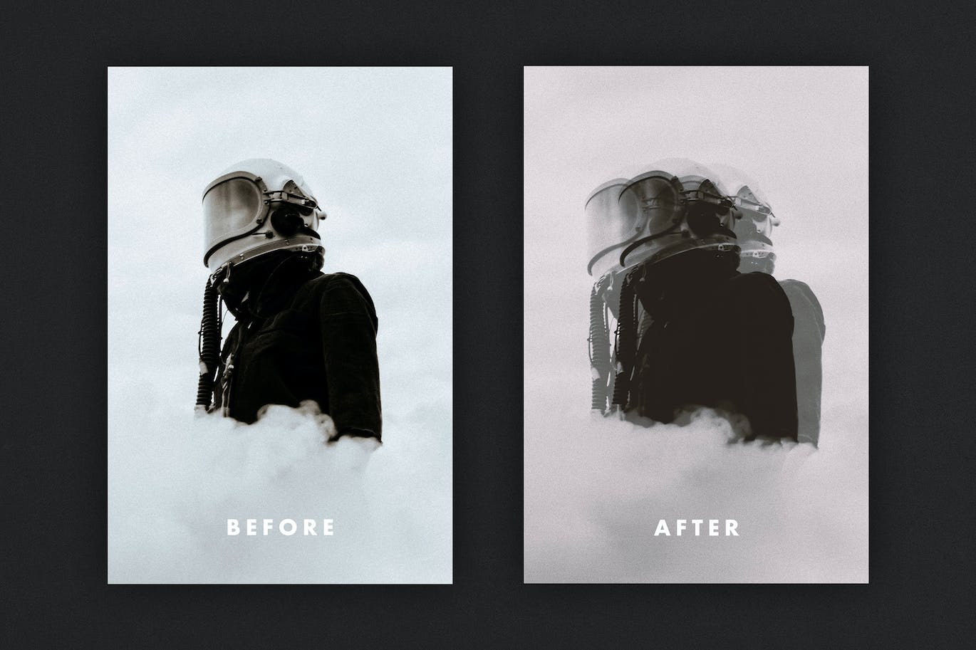 黑白三重视觉照片特效PS图层样式 Triple Vision Photo Effect 插件预设 sucaiwan.com