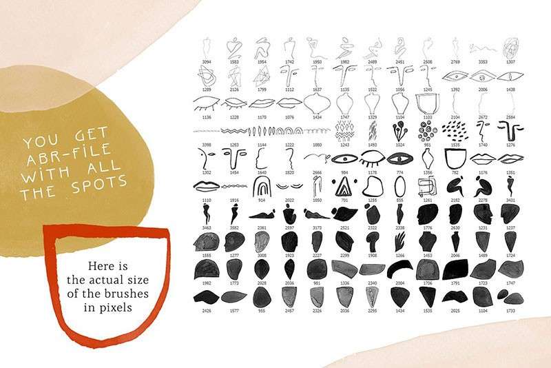 豪华水彩印章PS笔刷套装 笔刷资源 sucaiwan.com