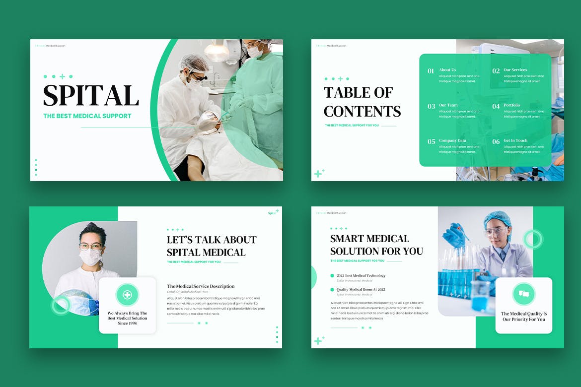 医院医疗PPT幻灯片模板 Spital – Medical Powerpoint 幻灯图表 sucaiwan.com