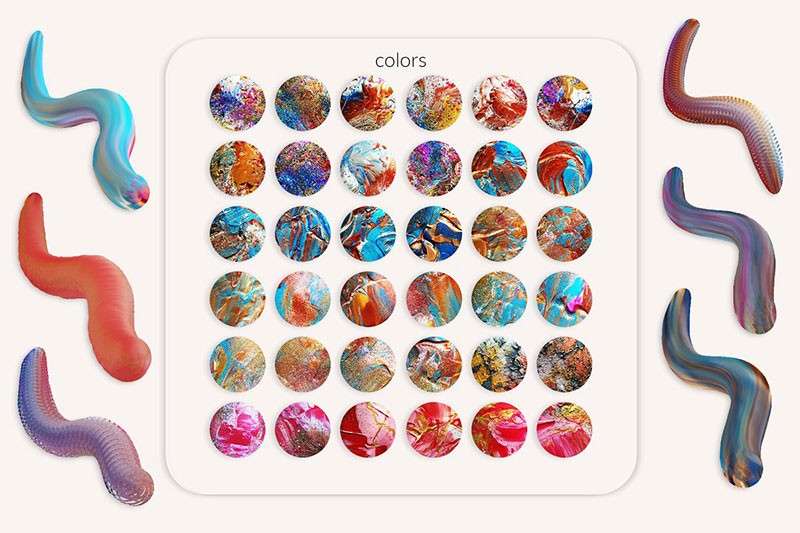 200+卡通数字板绘混合器笔刷套装+视频教程 笔刷资源 sucaiwan.com