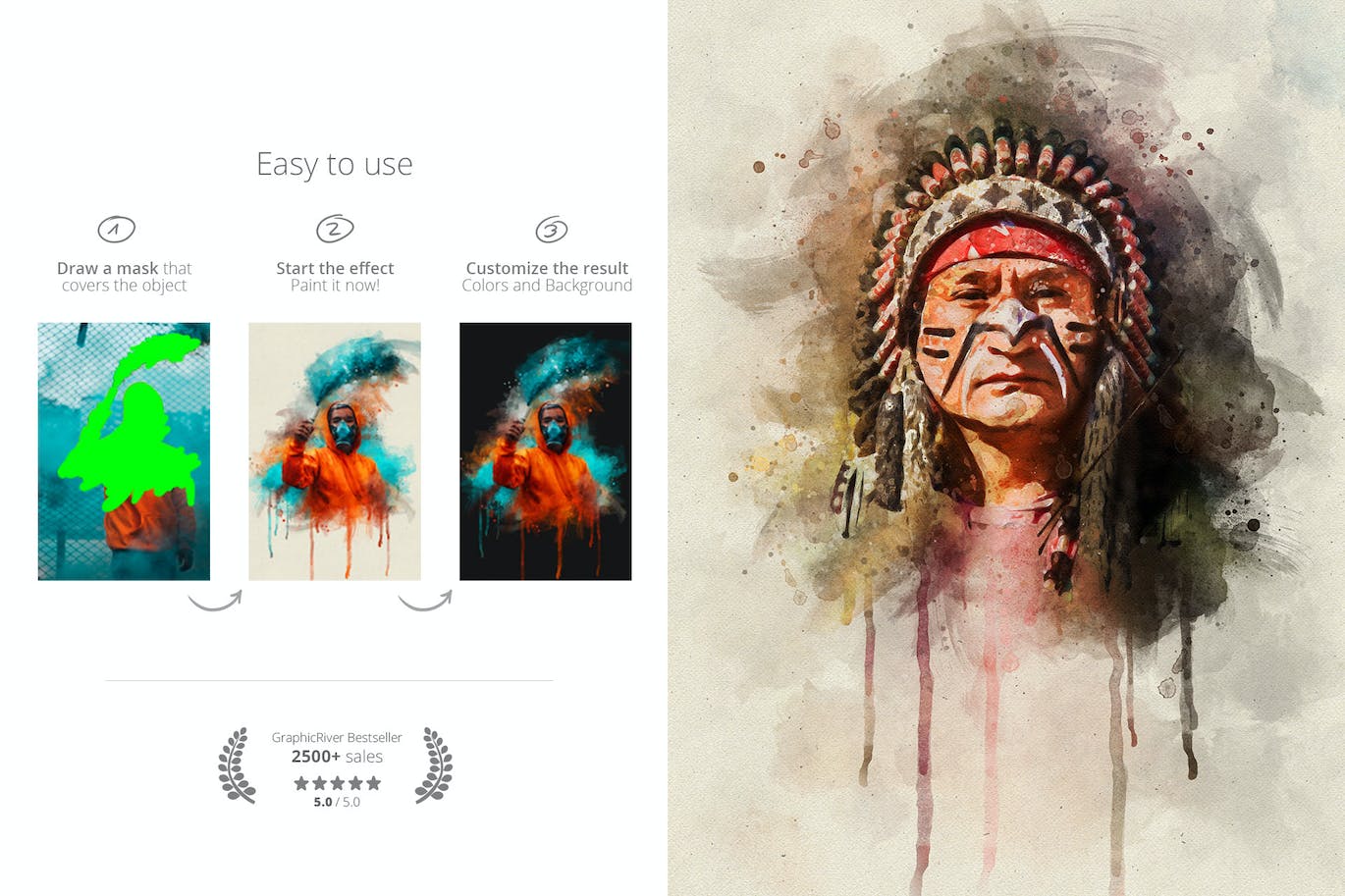 水彩FX-照片效果PS插件 Watercolor FX – Photo Effect Plugin 插件预设 sucaiwan.com