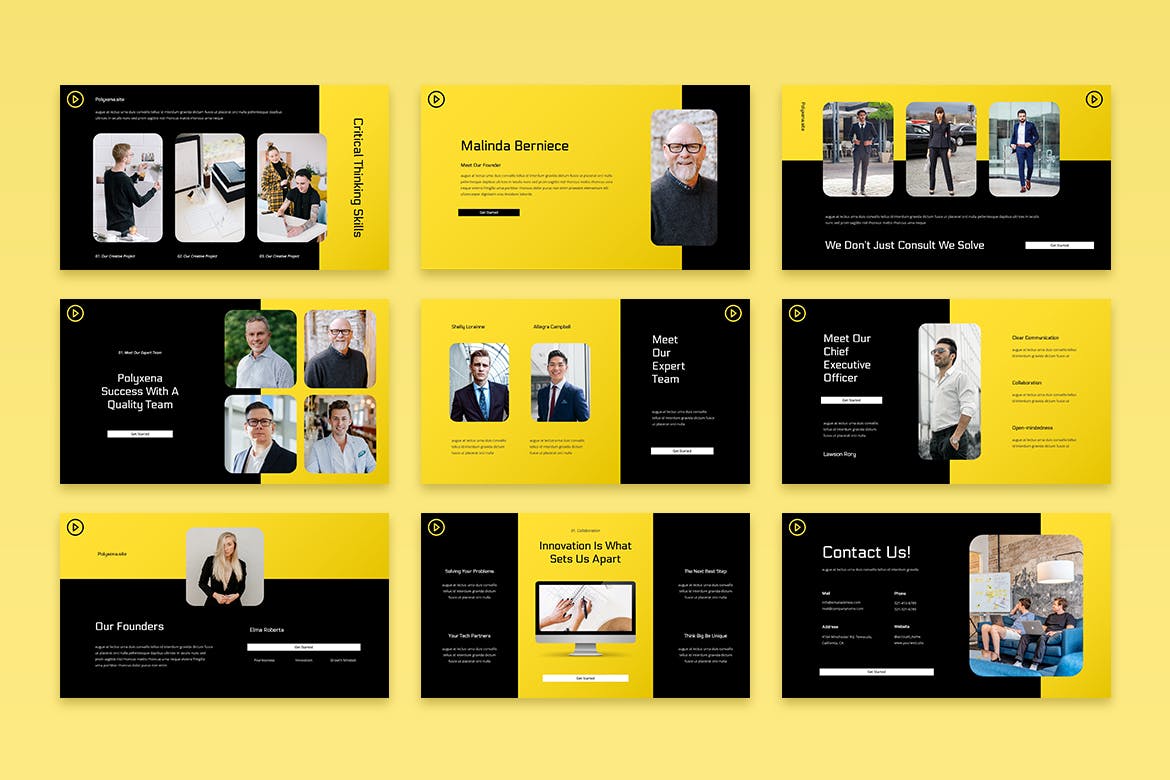 IT顾问解决方案PPT素材 Polyxena – IT Consultant Powerpoint Template 幻灯图表 sucaiwan.com