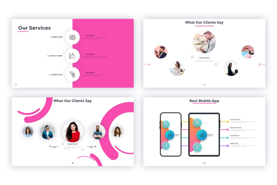 数据图表动画演示PPT模板 Futurist For Powerpoint 幻灯图表 sucaiwan.com