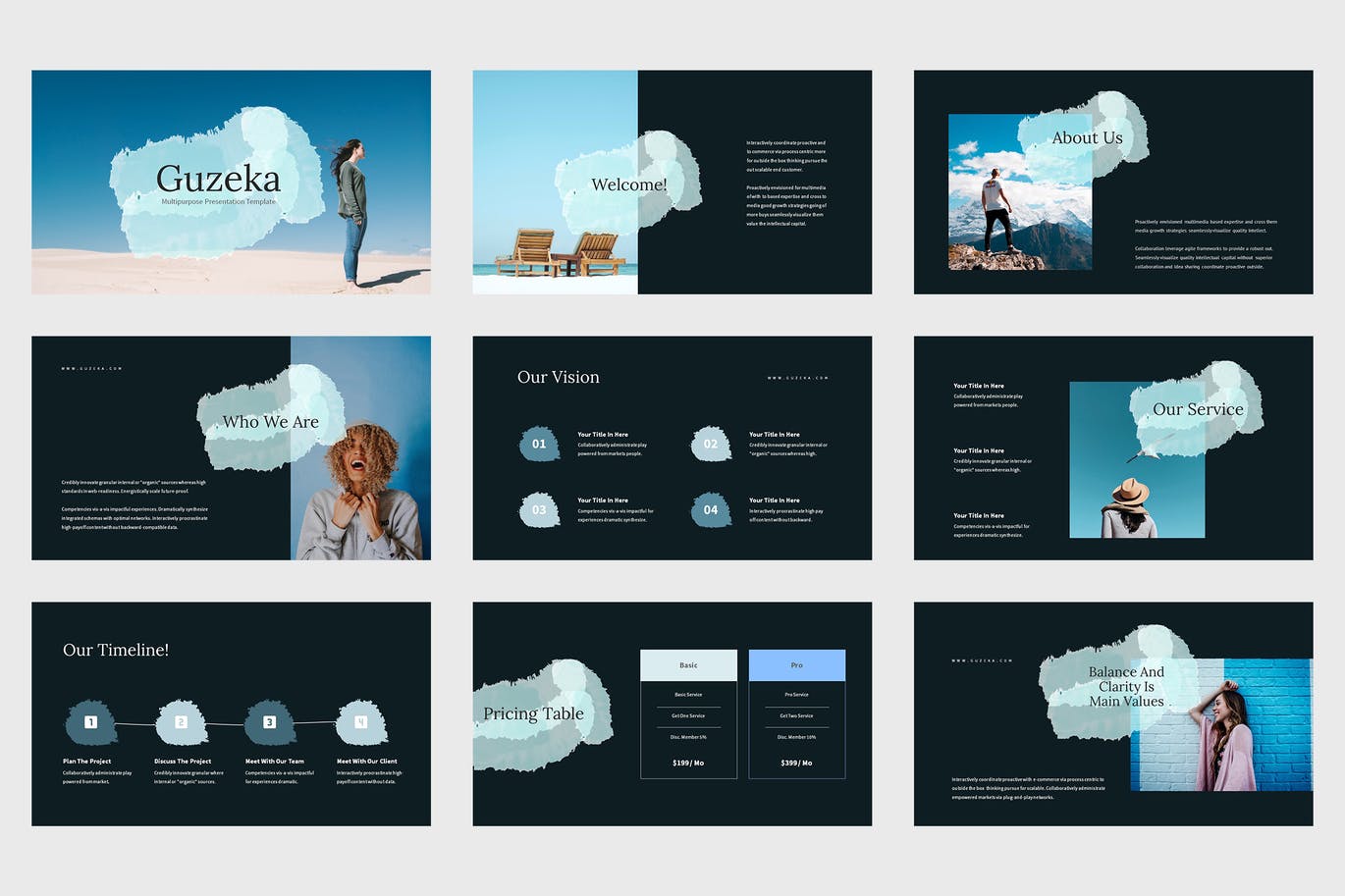 多用途蓝色幻灯片演示PPT模板 Guzeka – Multipurposes Blue Powerpoint Template 幻灯图表 第6张-素材湾丨精选海外优质设计素材资源 多用途蓝色幻灯片演示PPT模板 Guzeka – Multipurposes Blue Powerpoint Template 幻灯图表 sucaiwan.com