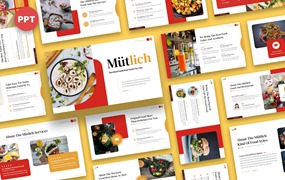 美食食品展示PPT幻灯片模板下载 Mutlich – Food Powerpoint