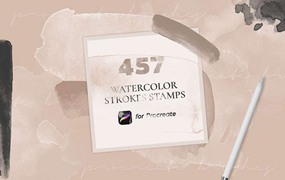 400+水彩印章Procreate笔刷