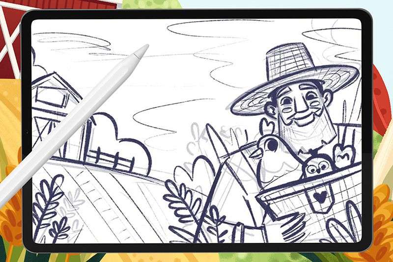 儿童绘本常用Procreate笔刷 笔刷资源 sucaiwan.com