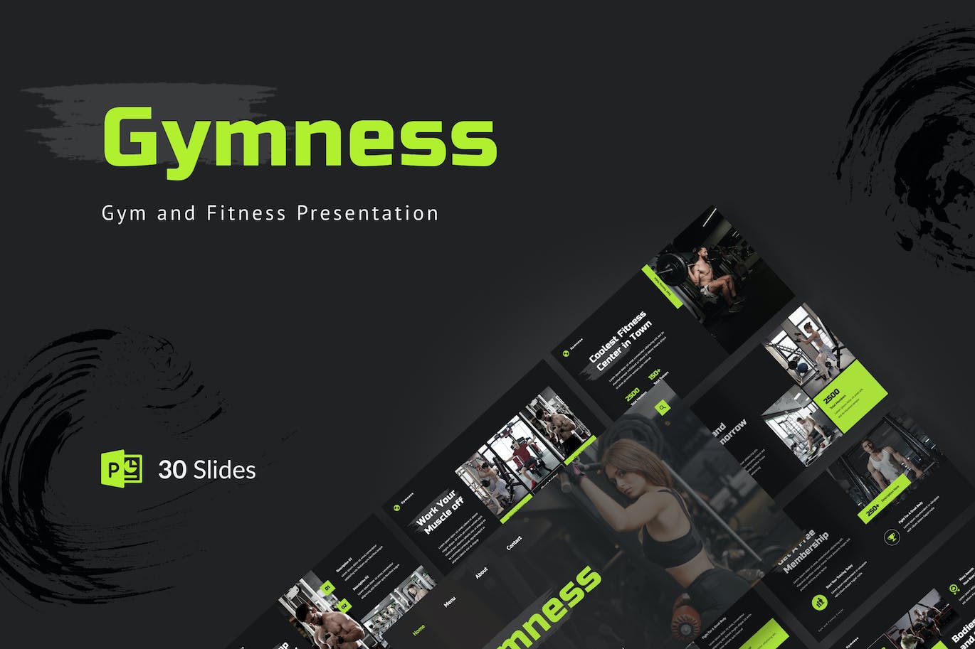 健身房和健身Powerpoint模板下载 Gymness – Gym and Fitness PowerPoint Template 幻灯图表 第1张-素材湾丨精选海外优质设计素材资源 健身房和健身Powerpoint模板下载 Gymness – Gym and Fitness PowerPoint Template 幻灯图表 sucaiwan.com
