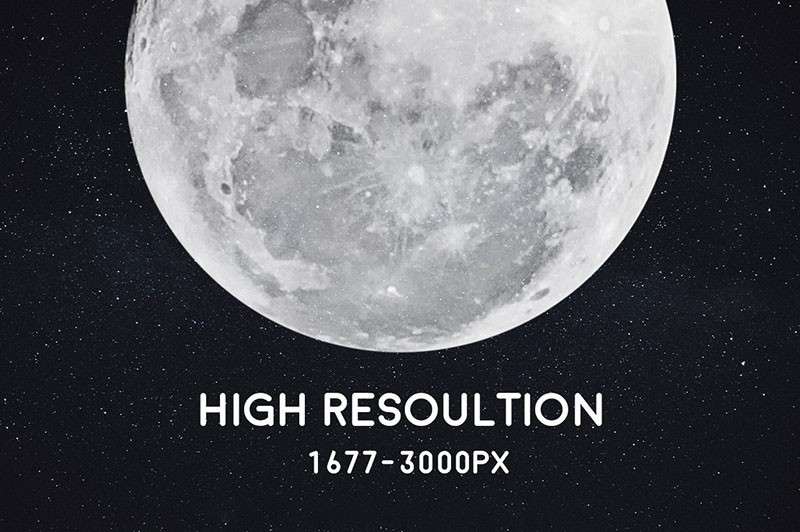 25个真实的月亮月相PS笔刷 笔刷资源 sucaiwan.com