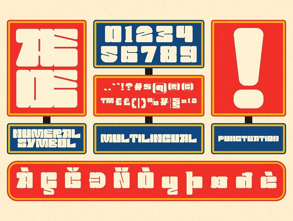 Gokil独特的粗体显示字体 设计素材 sucaiwan.com