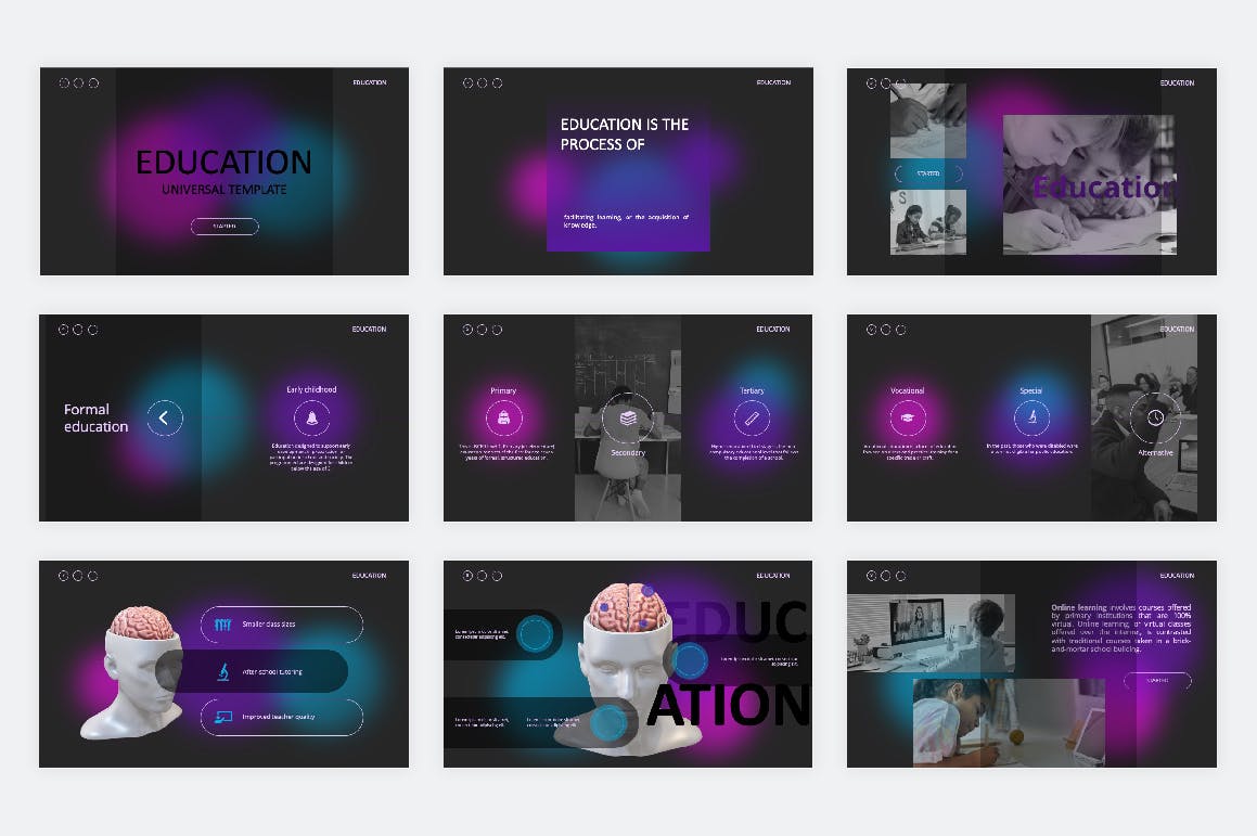 教育多用途演示文稿PPT模板 Education PowerPoint Template 幻灯图表 sucaiwan.com