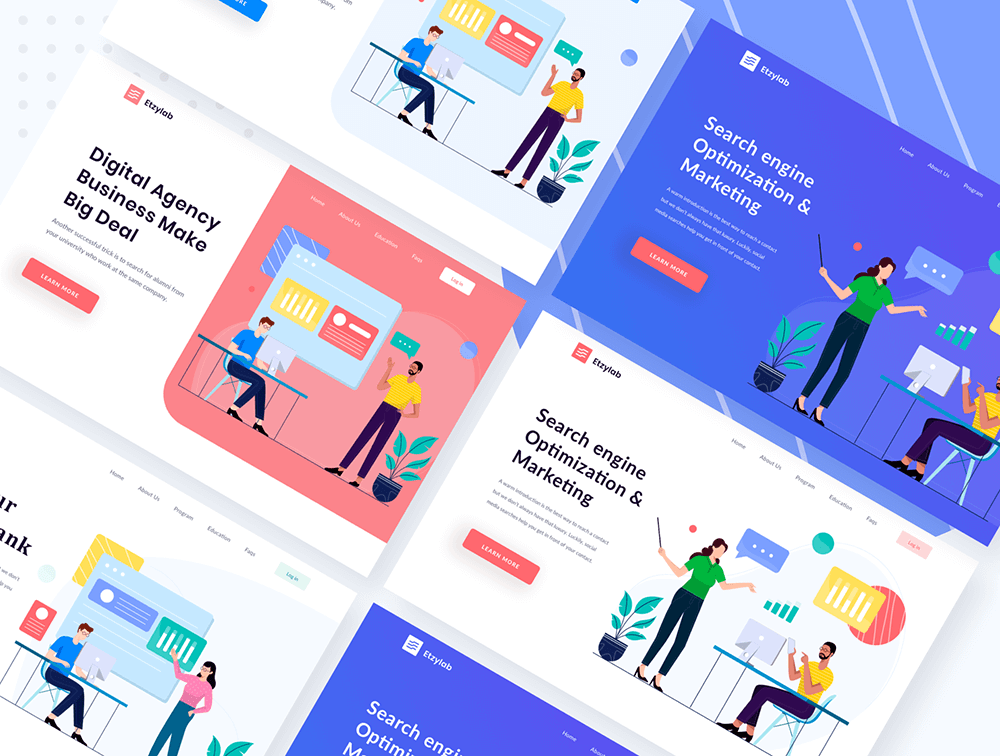 20个创意场景创业与商业插画 设计素材 sucaiwan.com