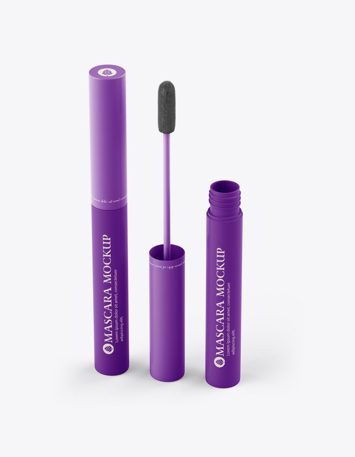 美妆化妆品唇釉唇彩品牌包装设计样机 Set of cosmetic Tubes Mockup 样机素材 sucaiwan.com