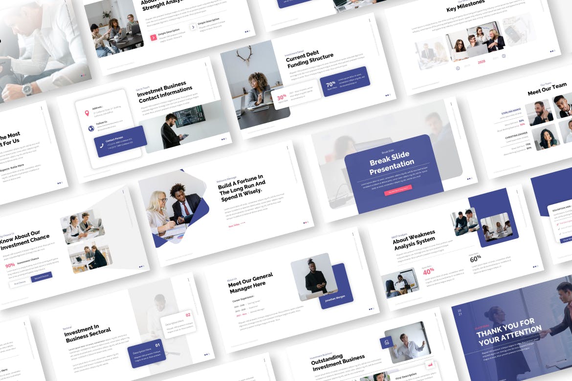 投资业务PPT创意模板 Investment Business Powerpoint Template 幻灯图表 sucaiwan.com