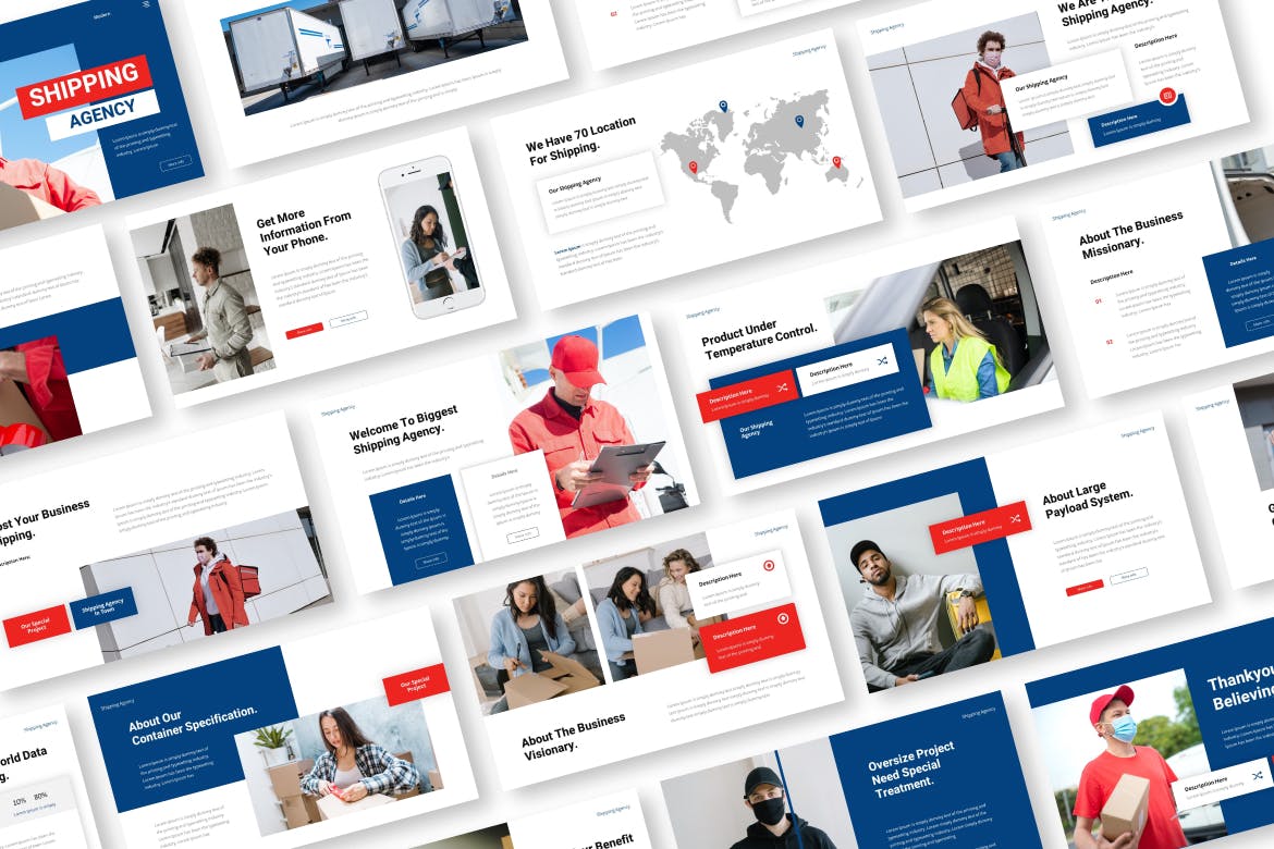 航运代理幻灯片演示PPT模板 Shipping Agency Powerpoint Presentation Template 幻灯图表 sucaiwan.com