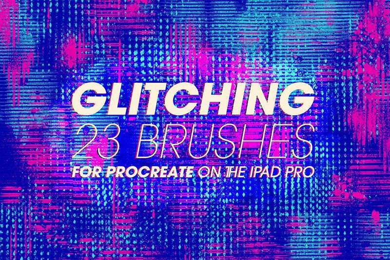 23个故障艺术Procreate笔刷 笔刷资源 sucaiwan.com