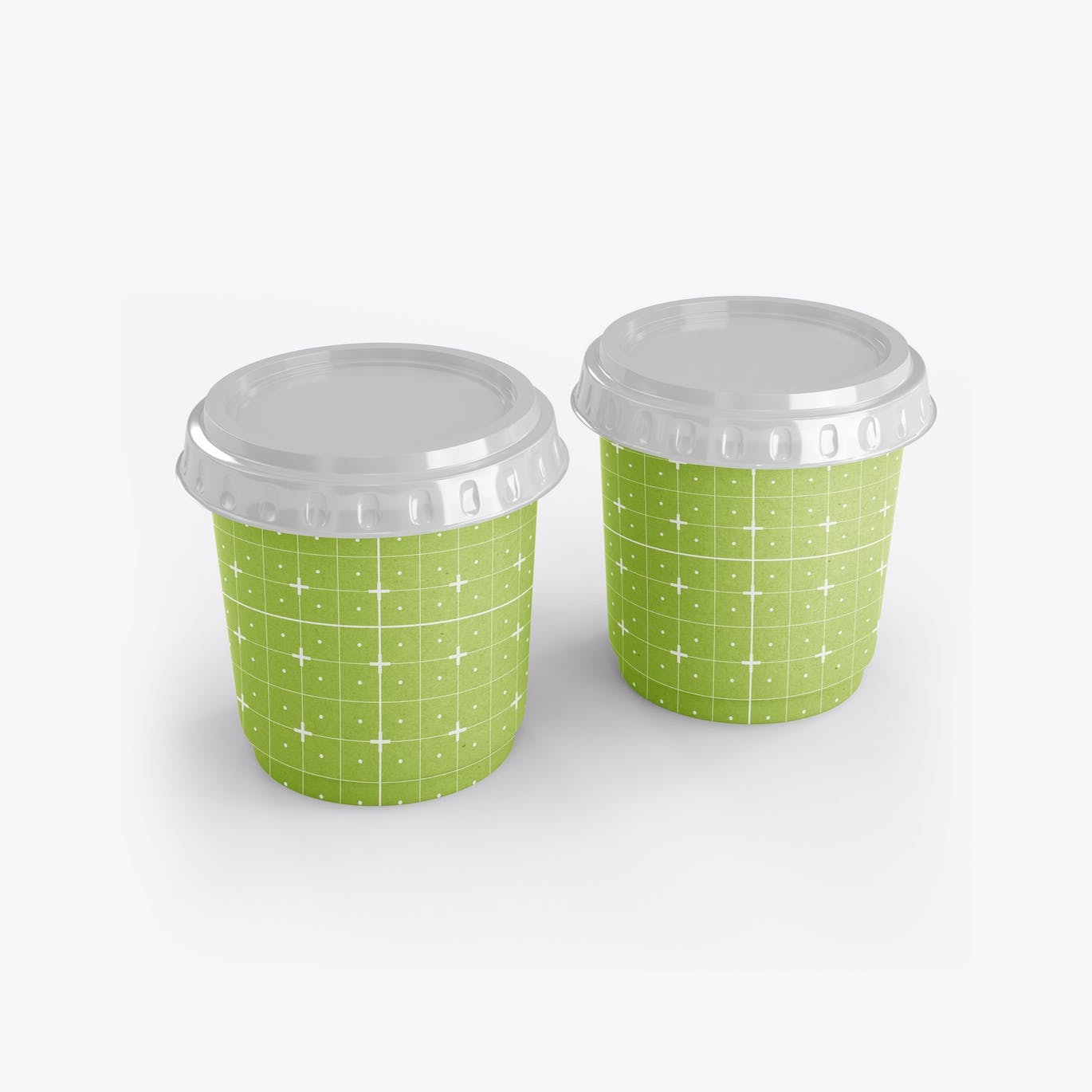 盖子纸咖啡杯品牌包装设计样机套装 Set Paper Coffee Cup With Sleeve Mockup 样机素材 sucaiwan.com