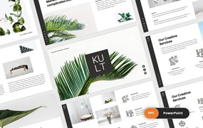 极简主义创意PPT演示文稿 Kult – Minimal Creative PowerPoint Template
