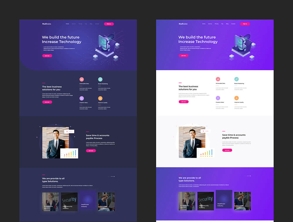 聊天机器人和AI创业机构网站设计模板 APP UI sucaiwan.com
