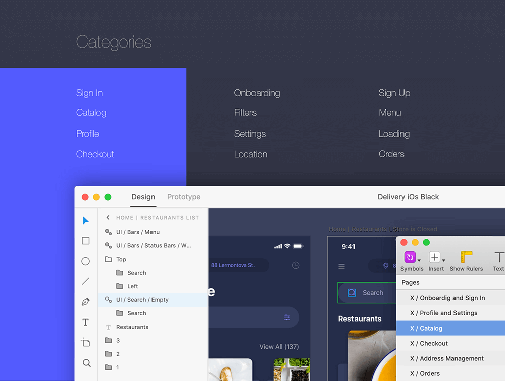 外卖点餐App iOS UI套件 APP UI sucaiwan.com