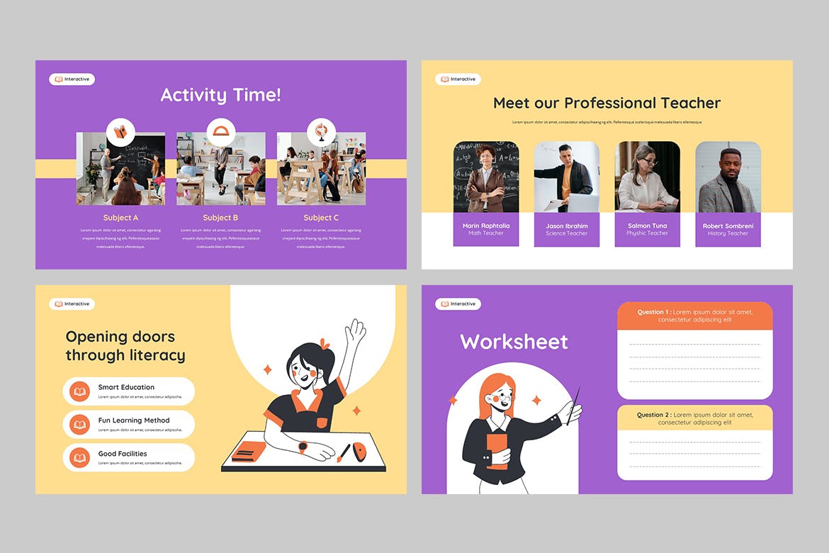 学校教育PPT幻灯片设计模板 Education Powerpoint Template 幻灯图表 sucaiwan.com