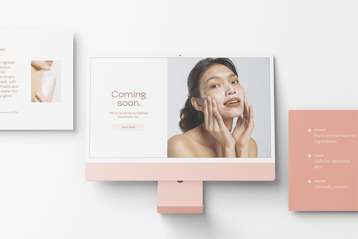 苹果台式电脑iMac屏幕样机 iMac Screen Mockup 样机素材 sucaiwan.com