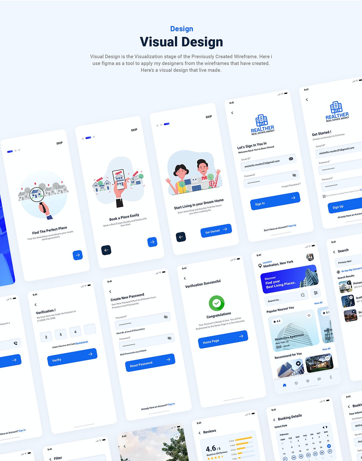 房地产服务应用App模板UI套件 Realther – Real Estate Mobile App UI Kit APP UI sucaiwan.com