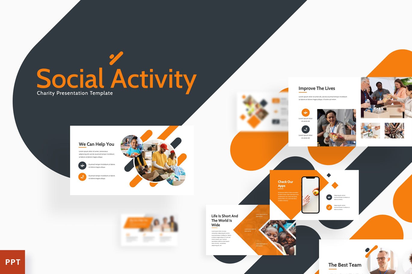 社会慈善爱心活动Powerpoint模板下载 Social Activity – Powerpoint Template 幻灯图表 sucaiwan.com