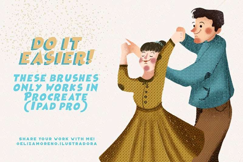 服装纺织图案Procreate笔刷 笔刷资源 sucaiwan.com