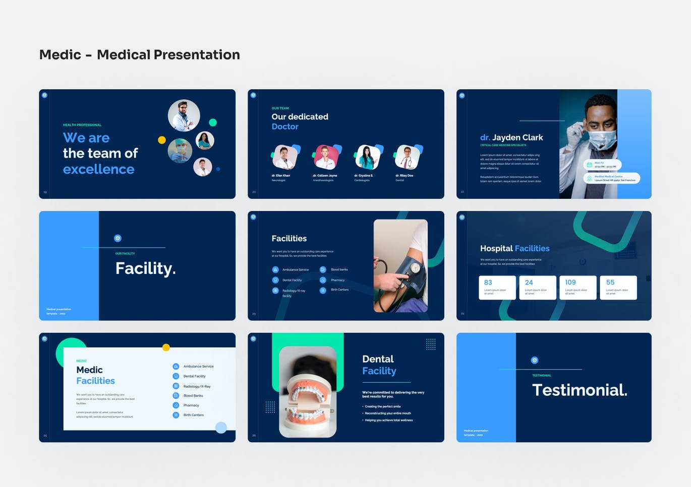 医疗诊所PPT创意模板 Medic – Medical PowerPoint Presentation 幻灯图表 sucaiwan.com