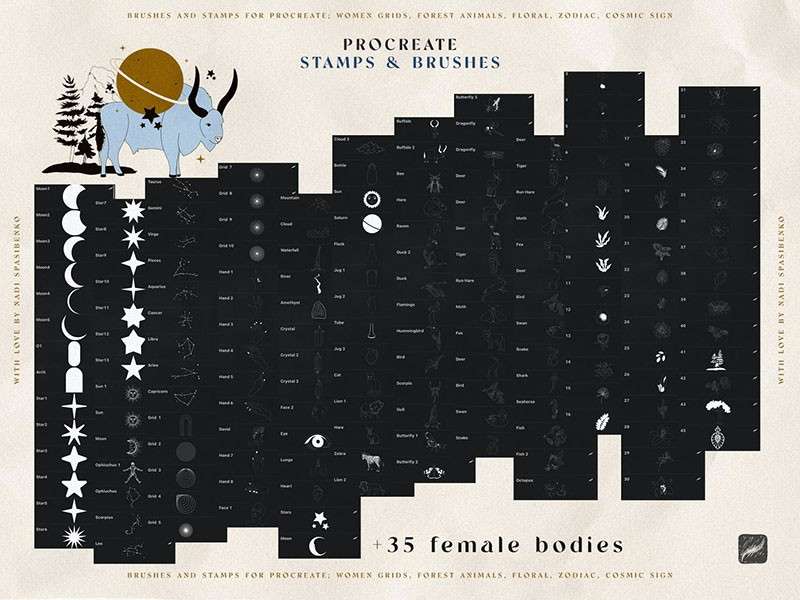 150个古典唯美抽象艺术图案PS笔刷 笔刷资源 sucaiwan.com