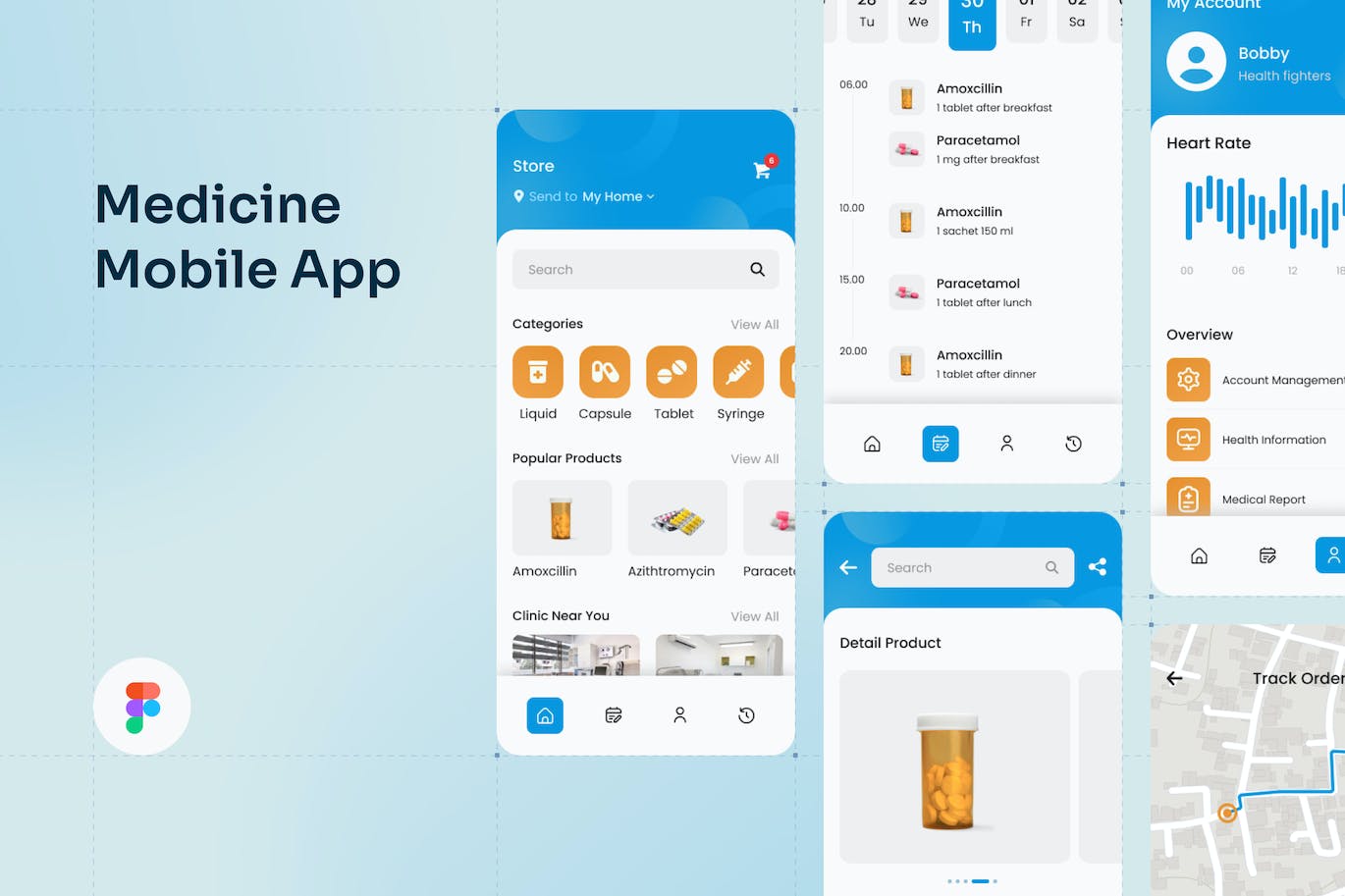 医药医疗移动App应用程序UI套件 Medicine Mobile App UI Kit APP UI sucaiwan.com