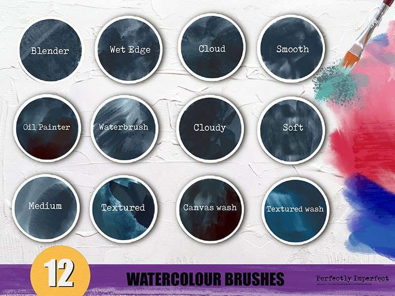 196个印象派艺术Procreate笔刷套装 笔刷资源 sucaiwan.com