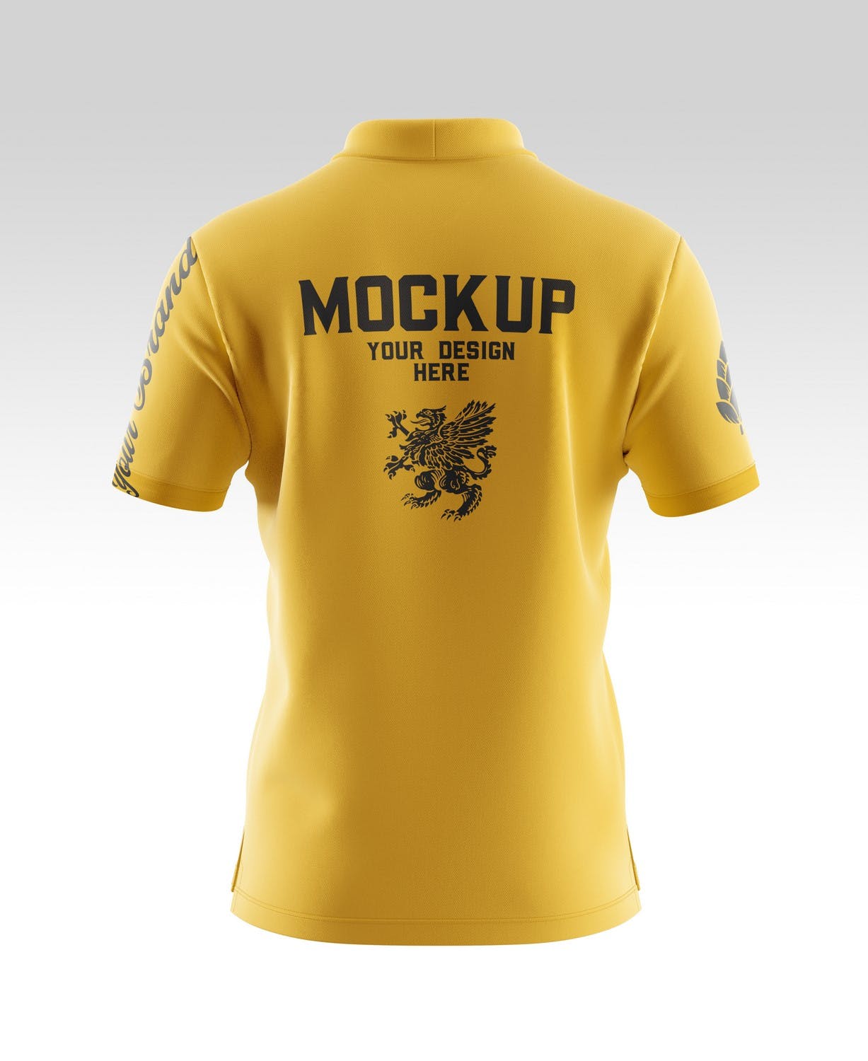经典男式短袖Polo衫设计样机模板 Classic Men’s Short Sleeve Polo Shirt Mockup 样机素材 sucaiwan.com