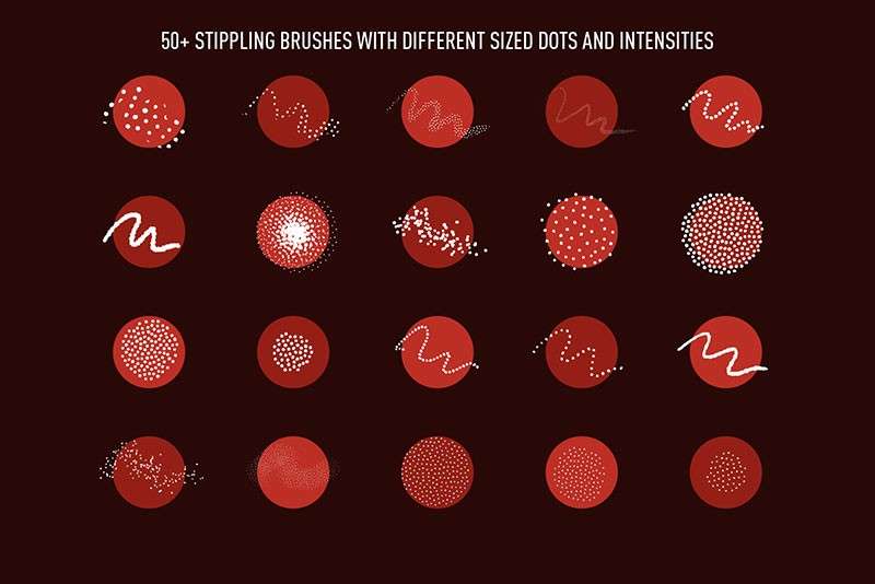 Photoshop点状图案笔刷 笔刷资源 sucaiwan.com