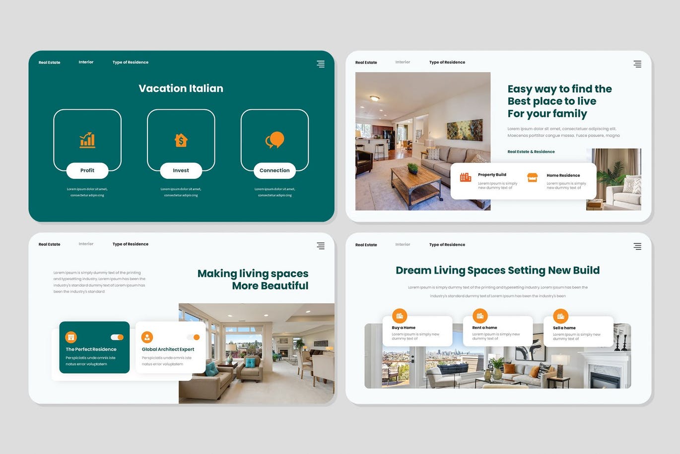 庄园地产业务PPT模板 Arch Estate – Powerpoint Template 幻灯图表 sucaiwan.com