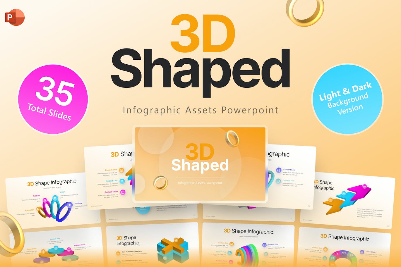 3D形状信息图表PPT幻灯片模板 3D Shape Infographic PowerPoint Template 幻灯图表 第1张-素材湾丨精选海外优质设计素材资源 3D形状信息图表PPT幻灯片模板 3D Shape Infographic PowerPoint Template 幻灯图表 sucaiwan.com