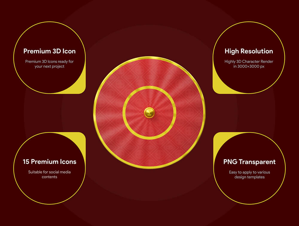 中国农历新年3D图标插画 设计素材 sucaiwan.com
