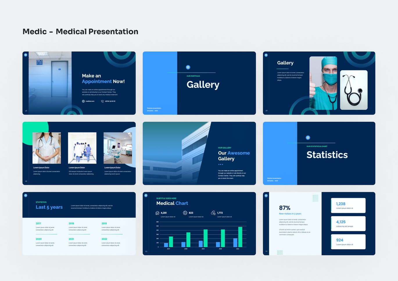 医疗诊所PPT创意模板 Medic – Medical PowerPoint Presentation 幻灯图表 sucaiwan.com