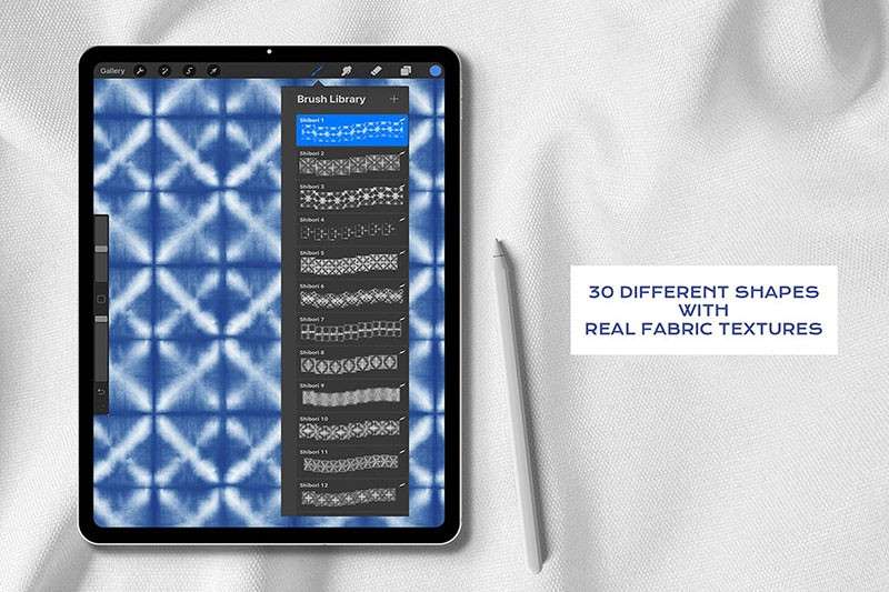 20个扎染图案Procreate笔刷 笔刷资源 sucaiwan.com