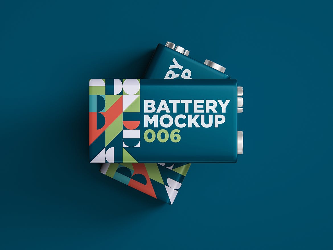电池包装设计样机v6 Battery Mockup 006 样机素材 sucaiwan.com