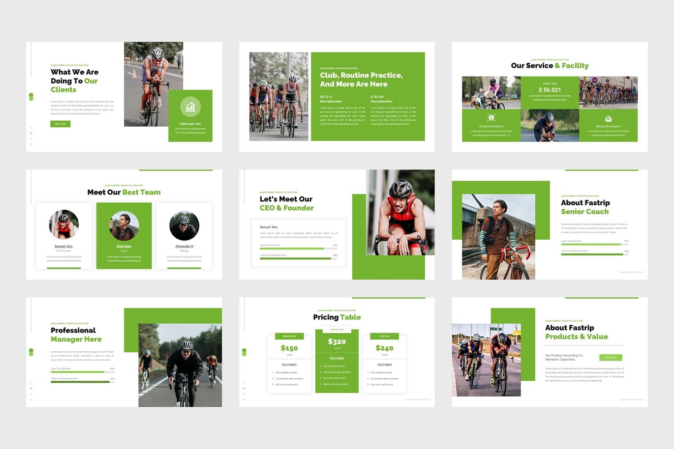 自行车运动Powerpoint模板 Fastrip – Bicycle Sport PowerPoint Template 幻灯图表 第2张-素材湾丨精选海外优质设计素材资源 自行车运动Powerpoint模板 Fastrip – Bicycle Sport PowerPoint Template 幻灯图表 sucaiwan.com